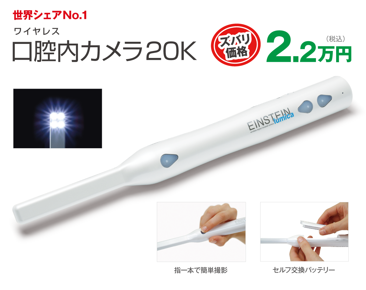 歯科用ワイヤレス口腔内カメラEINSTEIN2本セット | fitwellbathfitting.com