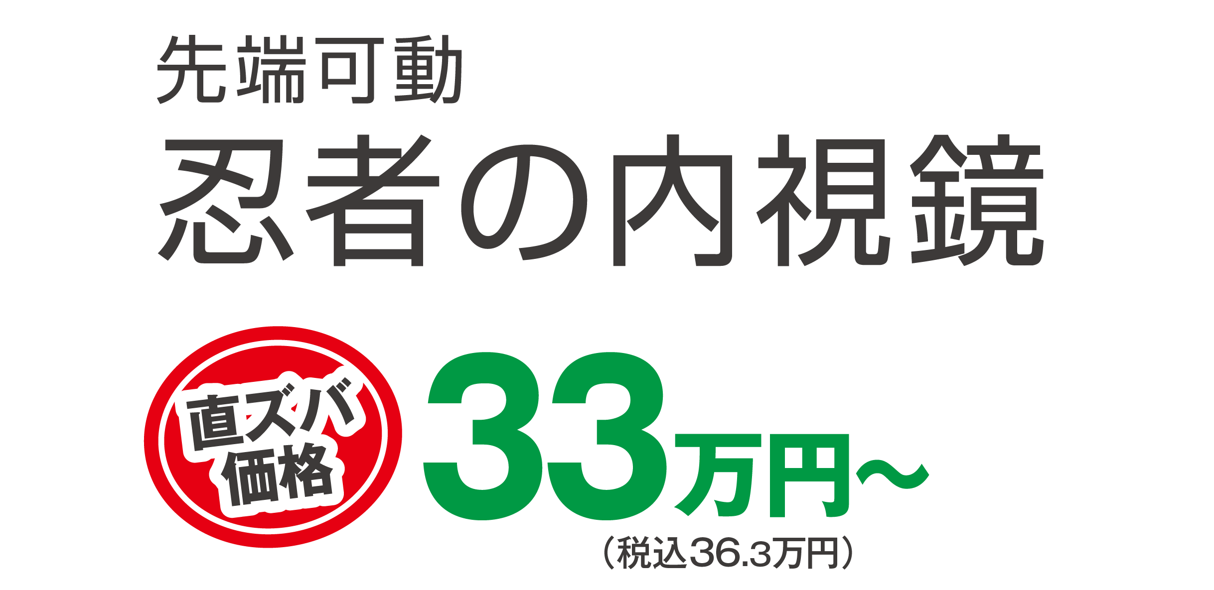360°先端稼働　工業用内視鏡