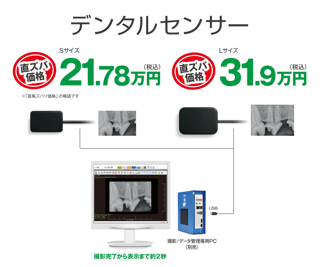 センサーパソコンとつなぐだけ